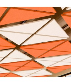 Panneau acoustique triangulaire suspendu en A·PET® 9 ou 18 mm