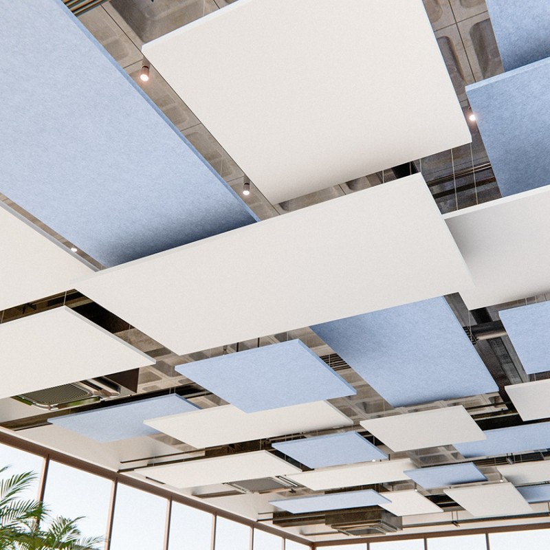 Panneau acoustique suspendu carré ou rectangulaire