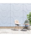 Revêtement mural acoustique grand format Loop (Version bleu ciel)