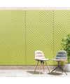 Panneau mural acoustique à motifs gravés Chevron 2 – Design géométrique et feutre PET recyclé | Wisecom Acoustic