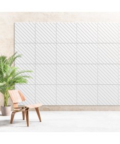 Tuile Acoustique chevron blanc