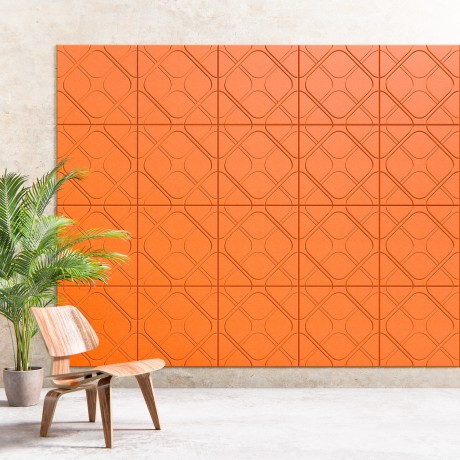 Habillage mural acoustique modulable en feutrine PET recyclée