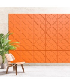 Habillage mural acoustique modulable en feutrine PET recyclée