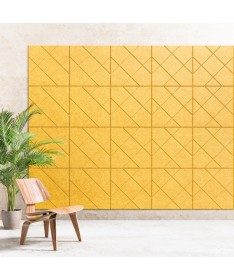 Panneau acoustique mural 60 × 60 cm en PET recyclé