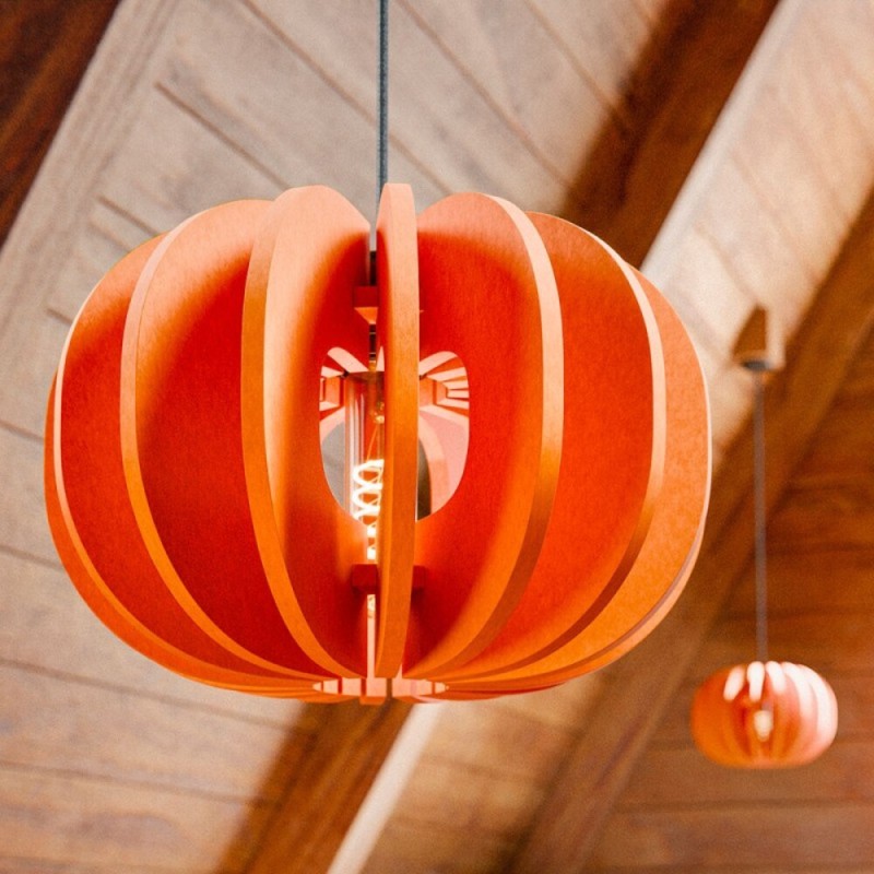 Lampe acoustique à suspendre (orange) - Curcubita