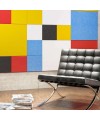 Le panneau acoustique mural QUADRA, en feutre PET recyclé 18 mm, combine design 3D et performance acoustique.