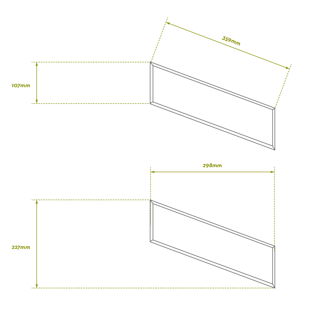 Dimensions dalle acoustique Spina